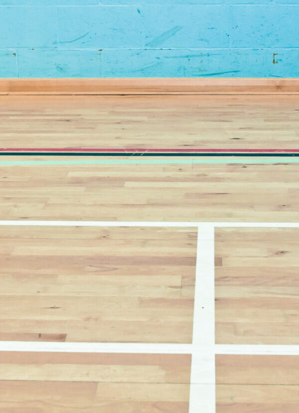 School gymnasium floor.